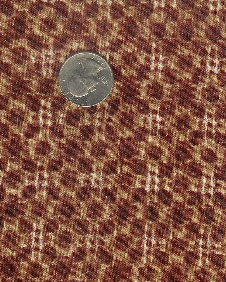 CLEARANCE - Fat quarter - brown tonal patterned cotton quilt fabric