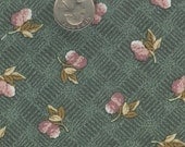 CLEARANCE - Fat quarter - green Thimbleberries floral and leaf cotton quilt fabric