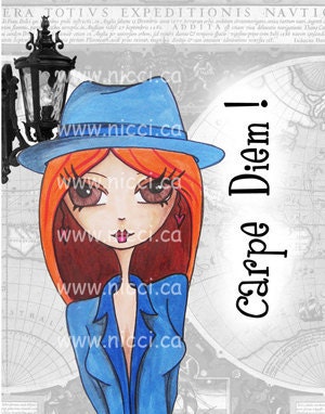 Greeting Card by a Glitzy Gal ...    "Carpe Diem"
