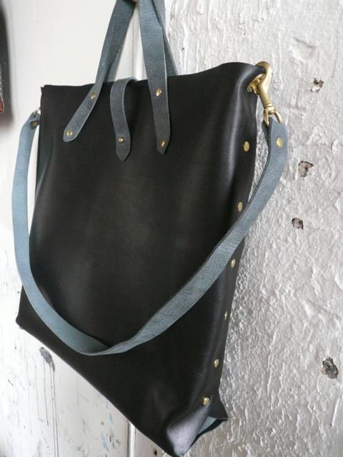 black and gray woodsman tote
