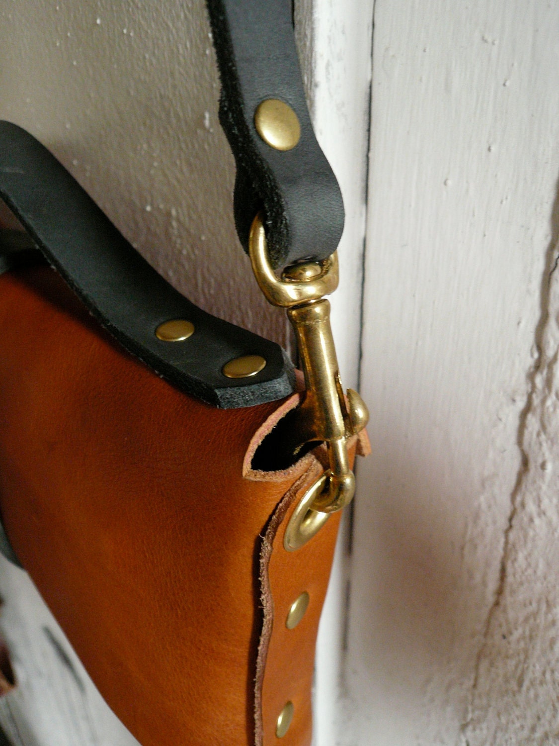 honey and slate clutch