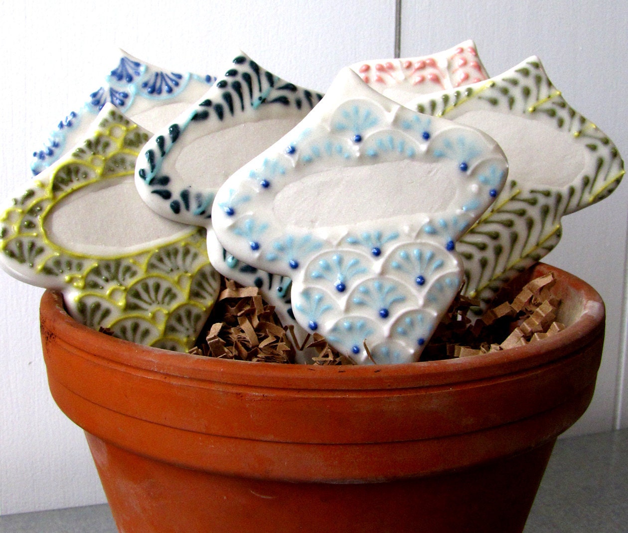 Garden Markers - Set of 4 in Moroccan vase Shape