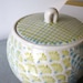 SALE Large Jar of Chartreuse and Turquoise