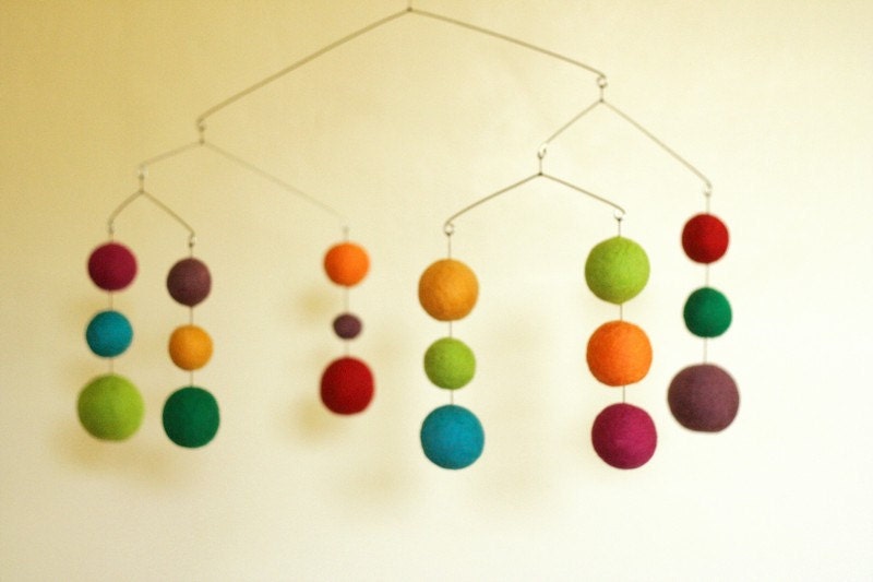Lilypad - Eco Friendly - Natural - Felted Wool - Baby Mobile