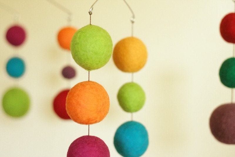 Lilypad - Eco Friendly - Natural - Felted Wool - Baby Mobile