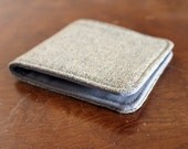 Mens 5 Pocket Billfold Wallet in Heather Grey Wool