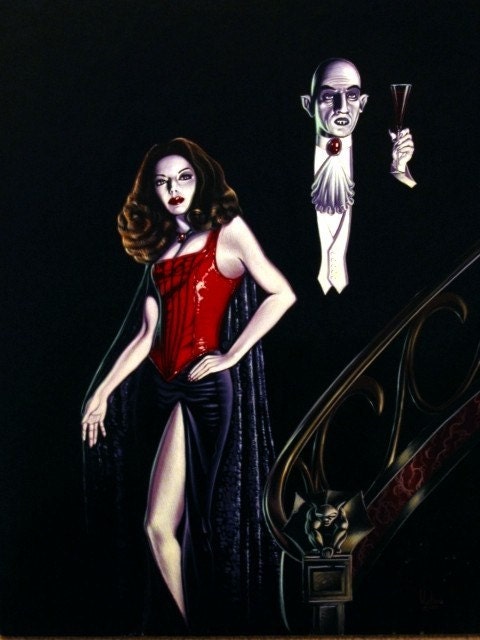 Vampire Nosferatu and His Bride  Print