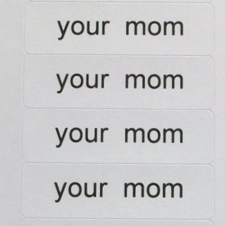 40 stickers about your mom.