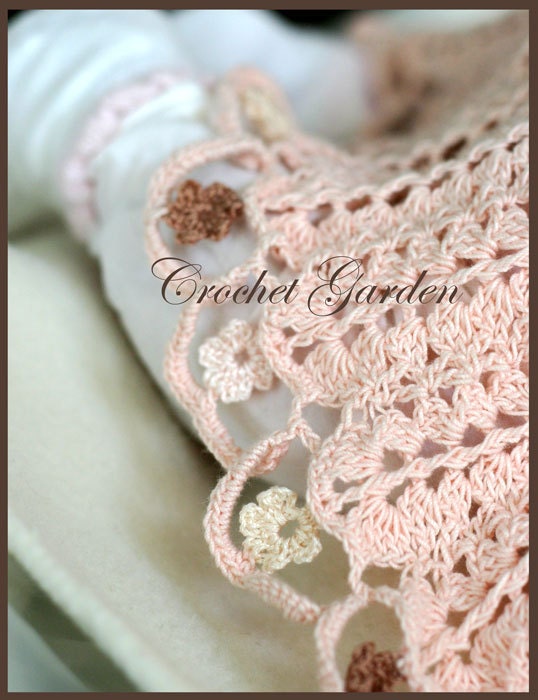 Garden Lullaby Crochet Dress Pattern Newborn Reborn 3  mos 6 mos 9 mos 12 mos