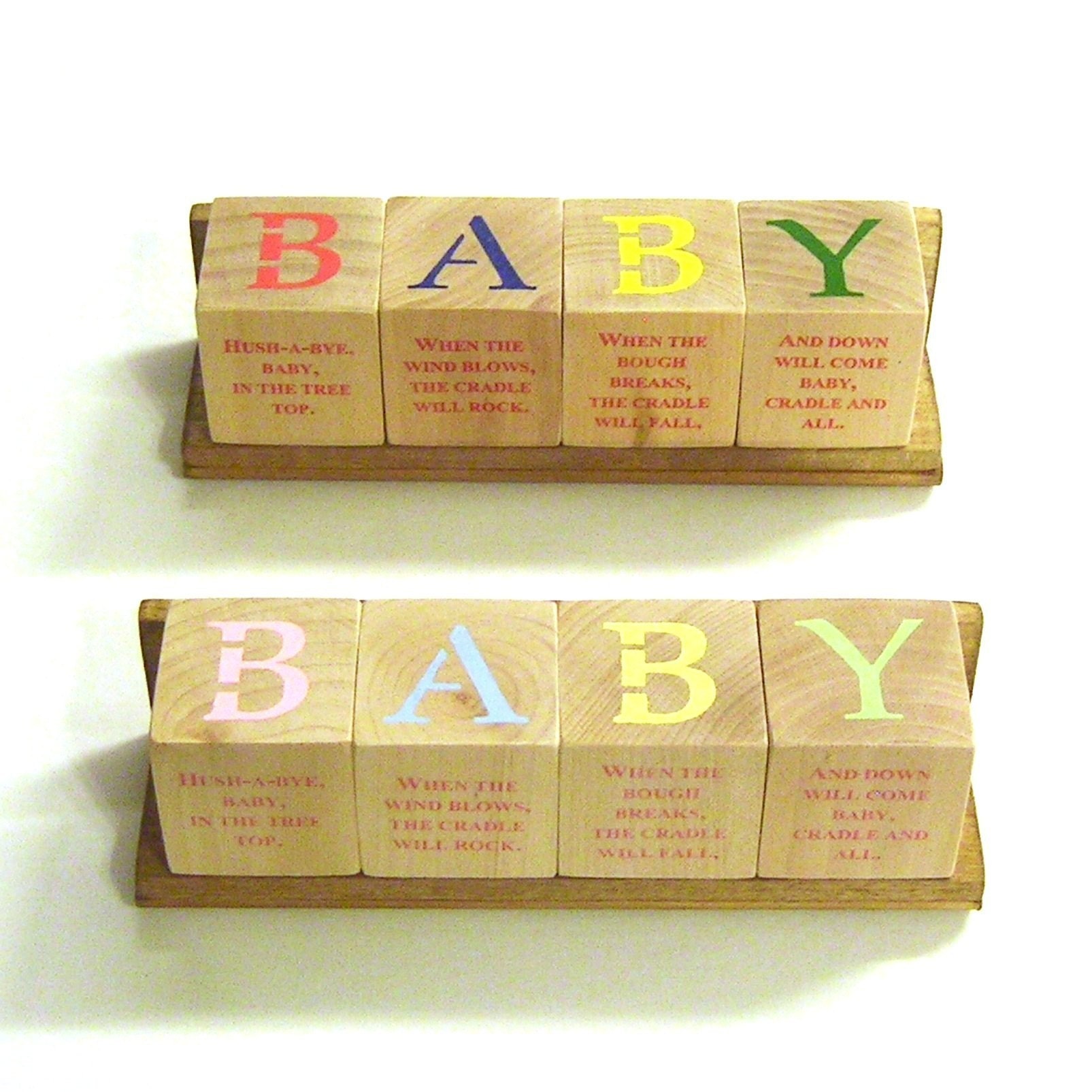 B-A-B-Y Blox with Nursery Rhymes - Pastel or Primary