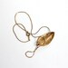vintage 1980's CAST LEAF golden nature necklace