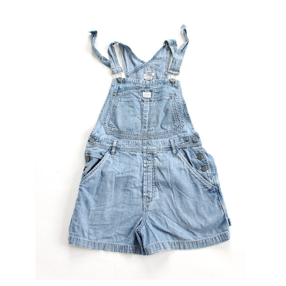 vintage 90's CALVIN KLEIN ladybug applique denim overall shorts