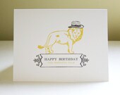 Dapper Lion Bday - Letterpress Card