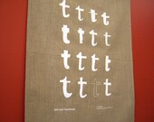 Extra large linen 'T' Towel