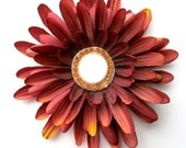 Sale Burnt Orange Beaded Flower Bobby Pin