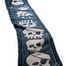 silk scarf  with hand painted skulls - oblong -  you pick the color