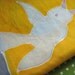 silk scarf with hand painted birds