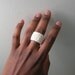 Simple Crochet Ring Band. Crochet Jewelry. Choose your color: Burnt Orange, Natural White, Oasis Green