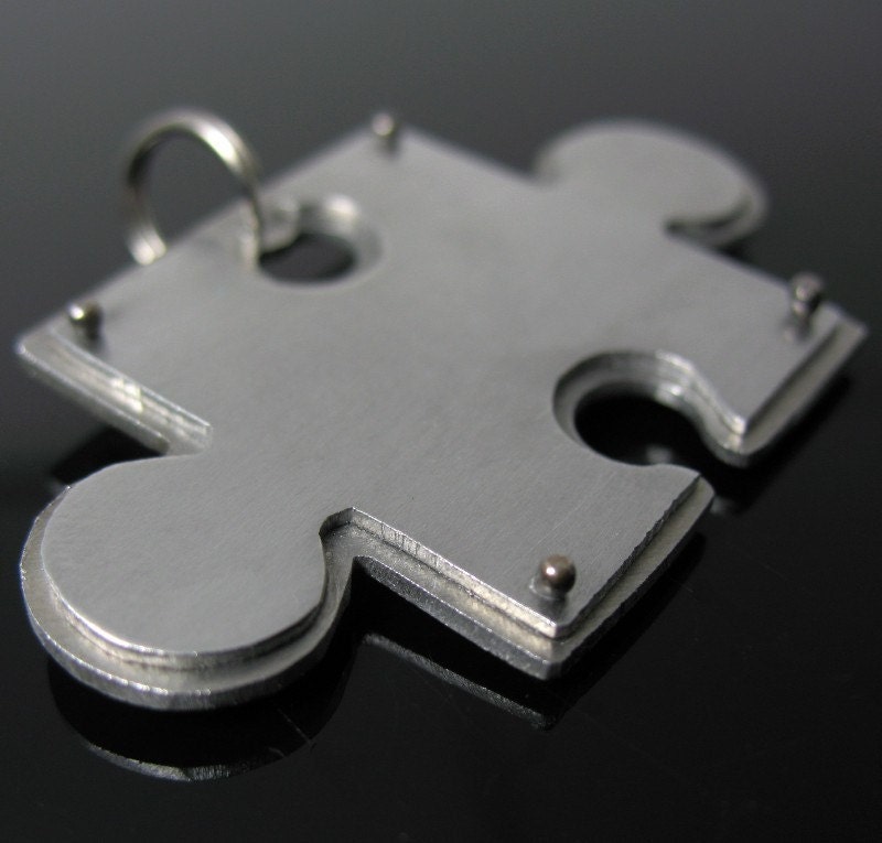 Puzzle piece pet tag