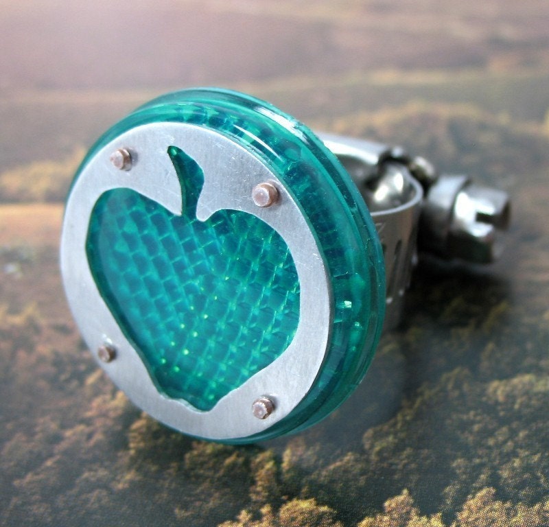 Green Apple Bike Reflector