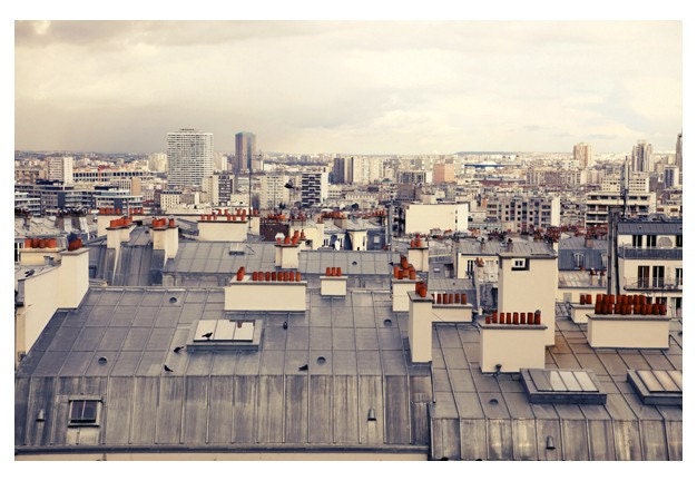 Paris Photograph - Paris - France - French Photography - Paris Rooftop 5- Signed Fine Art Photograph