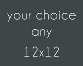 Fine Art Photograph - Your Choice- Large Photograph 12x12 - Custom Photograph