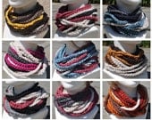 Create Your Own Matching Rope Scarf - Crocheted Neckwarmer - Cowl - Infinity Scarf  Any Colors
