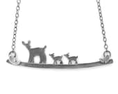 Fawn Family Necklace w/ 2 babies