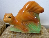 50s Shawnee Squirrel Vintage Planter - Rustic Kitsch Pottery - Kawaii - Mid Century Home Decor