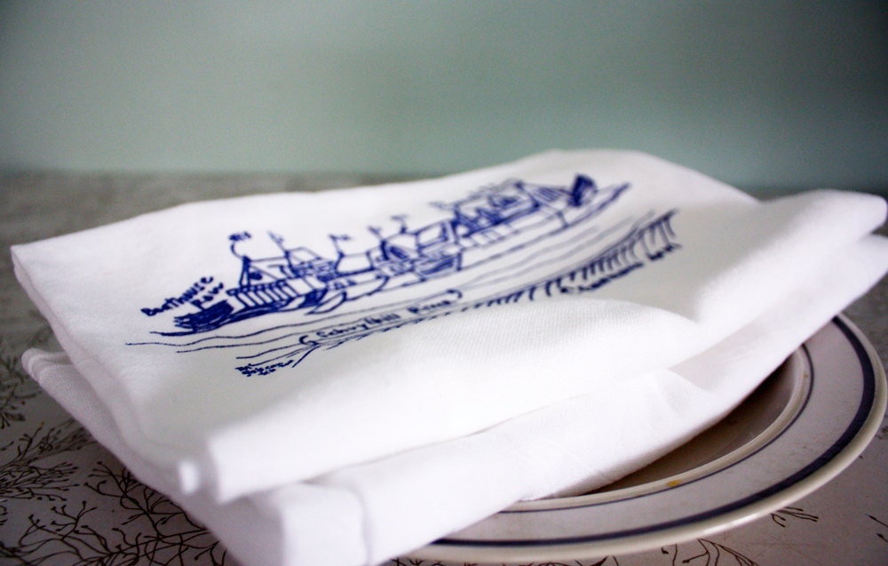 Boathouse Row Philadelphia tea towels - set of two