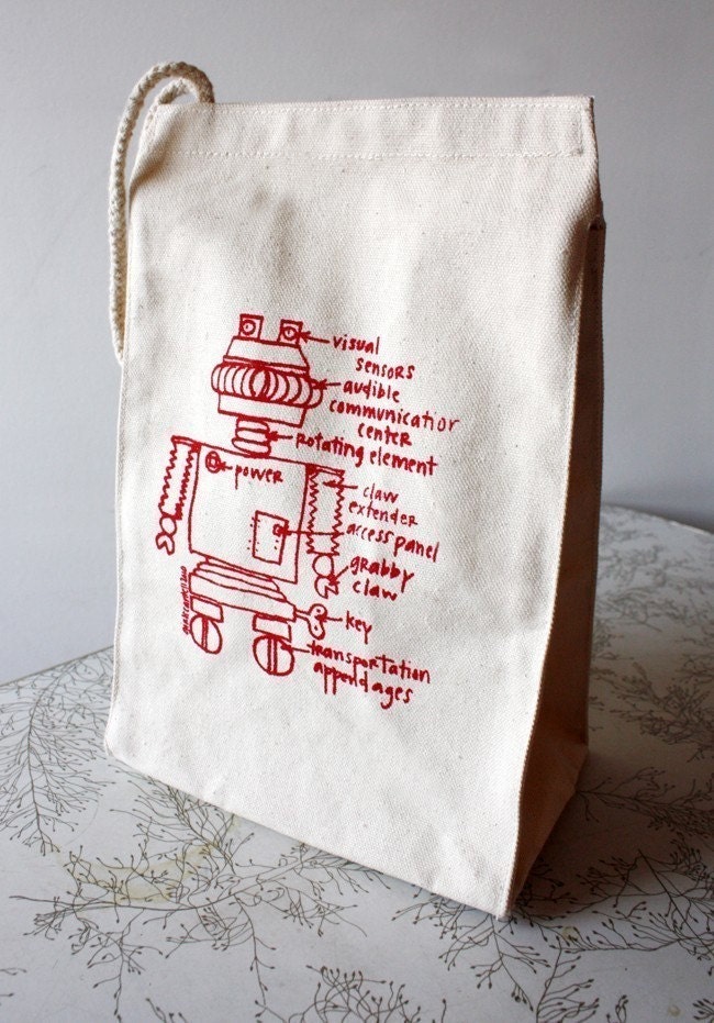 Best Robot Ever diagram lunchbag