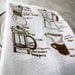 Coffee Lover floursack tea towel - one cotton kitchen towel