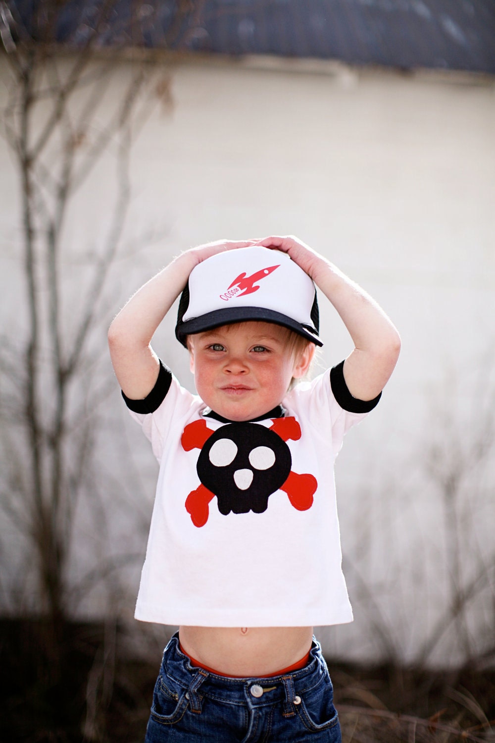 Boy's Applique Skull Shirt