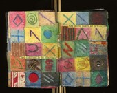 HANDMADE BOOK...Cultivating the Center....  Unique  Book of handmade paper and collage