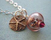 The Starfish Story Adoption Symbol Bronze And Sterling Silver Necklace With Hollow Glass Bead