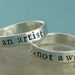 I am an artist   Not a                  - custom made sterling silver ring set by Kathryn Riechert