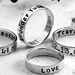 Custom Ring hand stamped with your message -- Sterling Silver Posey Ring (Original) -- messages on the inside or outside-