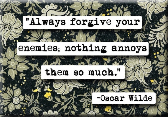 Oscar Wilde Enemies Quote Magnet or Pocket Mirror (no.244)