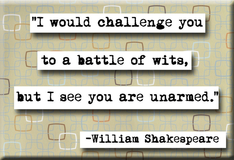 William Shakespeare Quote Magnet or Pocket Mirror (no.174)
