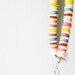 Vintage rainbow candy wood beaded multiple strand necklace - fun and happy and perfect for summer - bright blue pink red yellow wooden beads