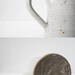 Handmade coffee mug stars grey - pretty ceramic cup - speckled brown clay gray