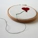 Heart Shaped Balloon Stitched Illustration Wall Plaque