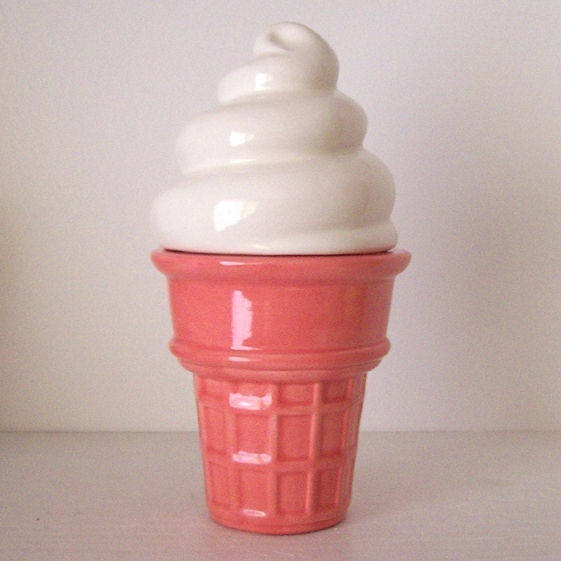 Strawberry Ice Cream Cone Trinket Box
