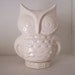 Ceramic Owl Bank Vintage Design White