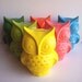 Ceramic Owl Planter Vintage Design Navy Blue