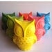 Ceramic Owl Bank Vintage Design Chartreuse