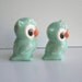 Love Owl Figurines in Aqua Blue