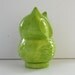 Ceramic Owl Bank Vintage Design Chartreuse