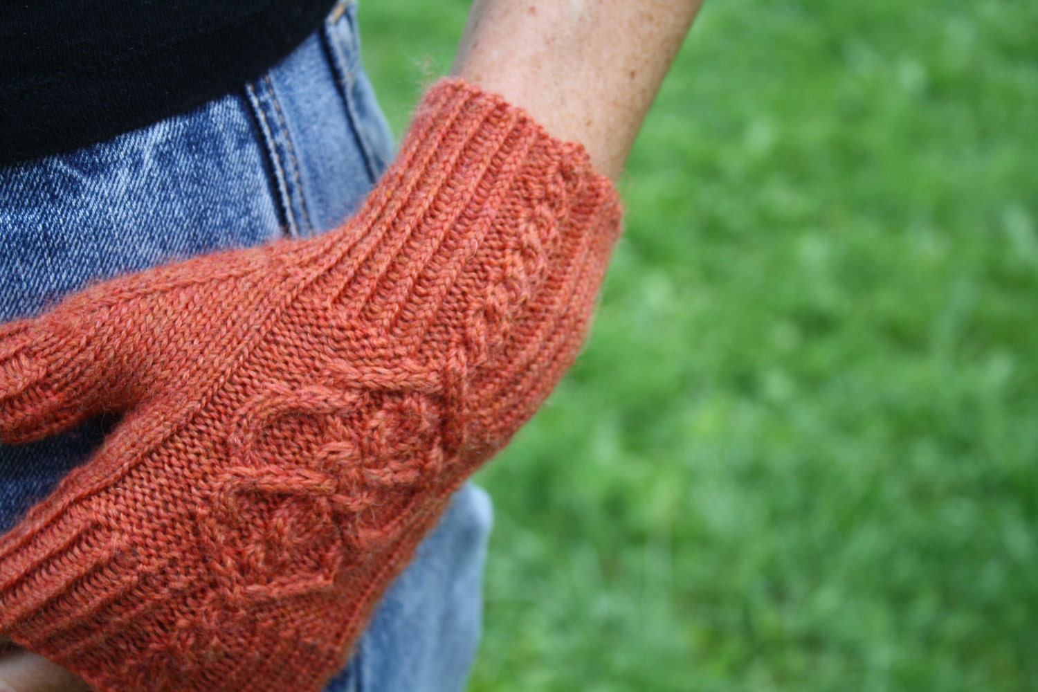 PDF Knitting Pattern - Skeleton Key Fingerless Gloves