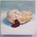 JELLY DONUT oil painting - original painting of sexy juicy jelly donut